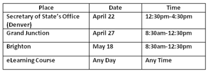 Games manager training schedule