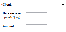  Enter the Principal, date received, and amount.